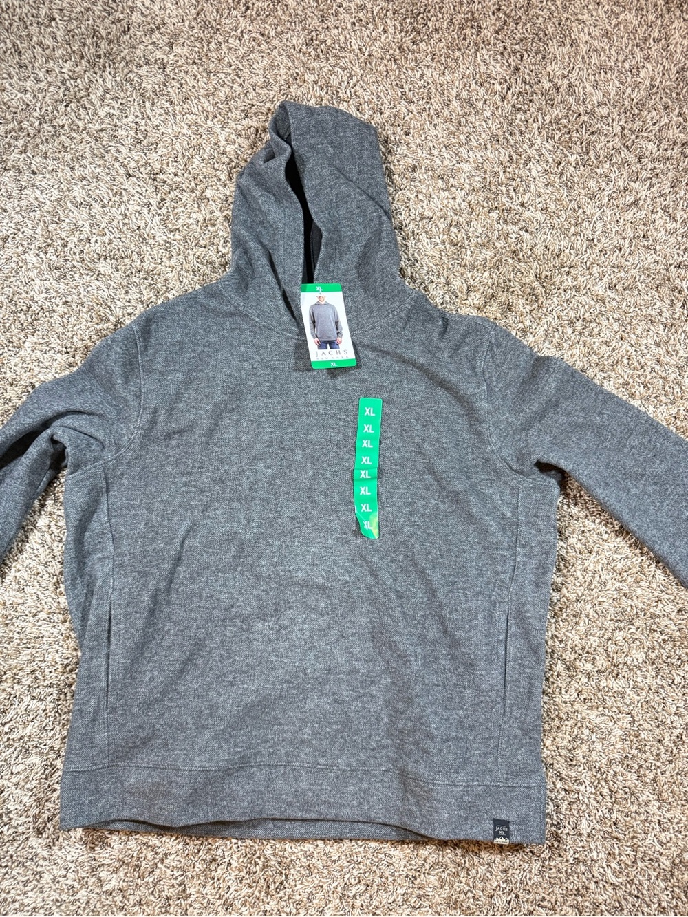 Jachs Men's Gray Crewneck Hoodie Sweater